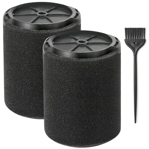Gazeer VF7000 Filter for Ridgid Shop Vac Compatible with Ridgid 5-20 Gallon and Husky 6-9 Gallon Wet/Dry Vacuums Foam Wet Vacuum Filter Replacement for Wet Applications Only 2-Pack