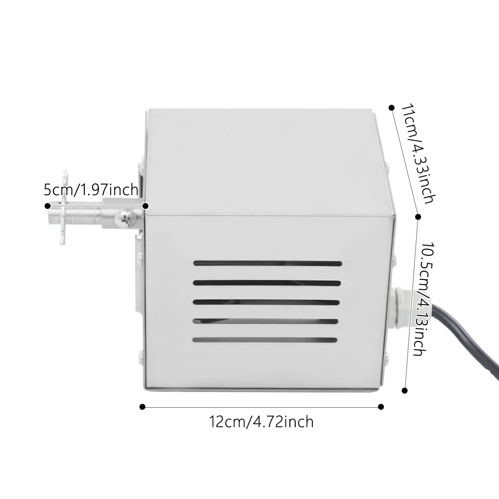Moteur de barbecue - 25 W - En acier inoxydable - 220 V - Prise européenne - Pour brochettes et barbecue - Design moderne - Haute performance - Silencieux - Pour jardin et terrasse