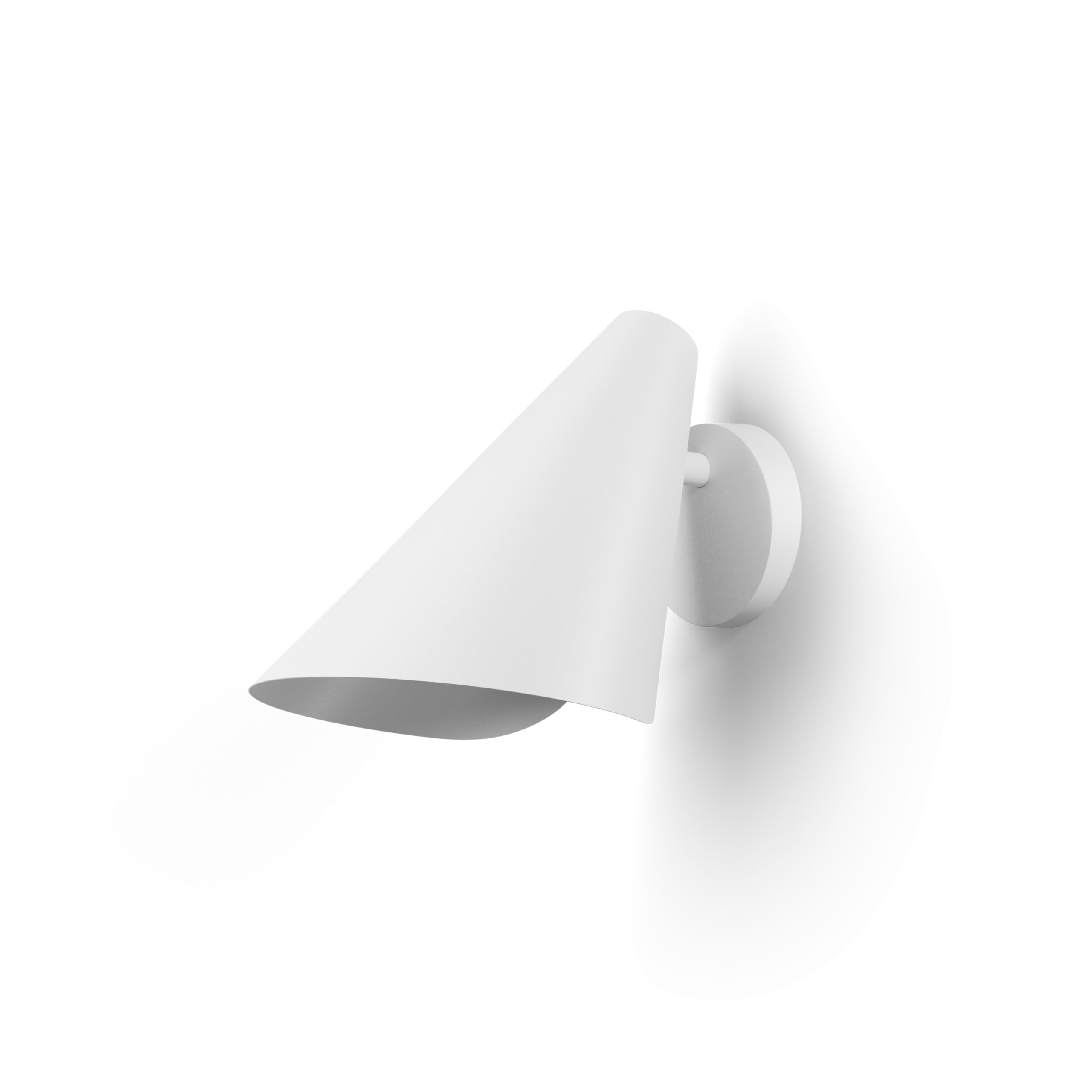 Sulion - Aplique de Pared Metal Blanco Mate Arenado Orientable | Lámpara de Pared Moderna Minimalista | |Iluminación Decorativa para Salón, Dormitorio o Pasillo | Casquillo E27 (40W máx)