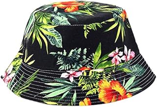 Anjoy Fashionable Unisex Satin Lined Printed Pattern Cotton Bucket Hat