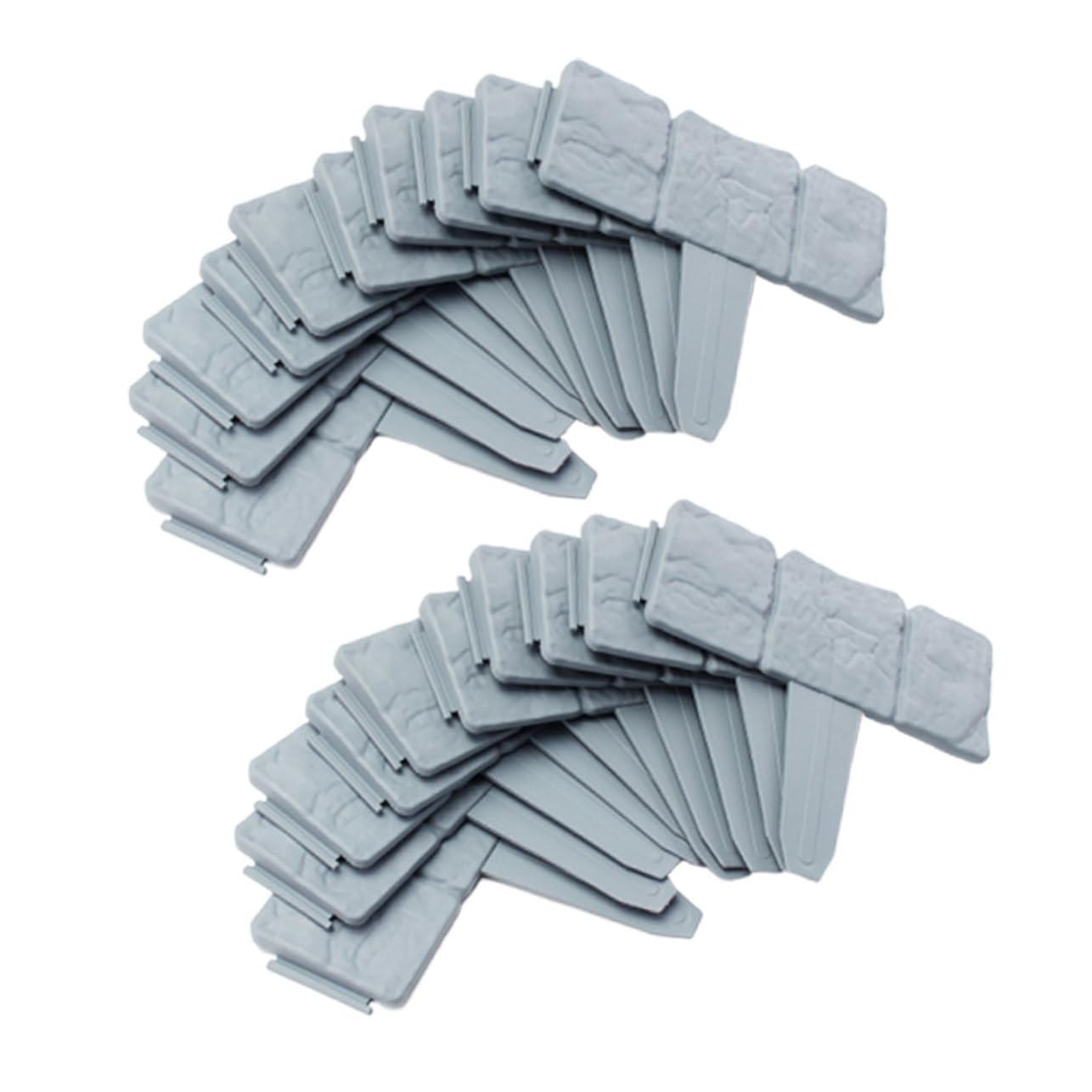 20 Piezas Decorativas de Jardín de Plástico Flexibles para Cercados de Exterior Material Resistente y Ecológico para Decoración de al Aire y Patios