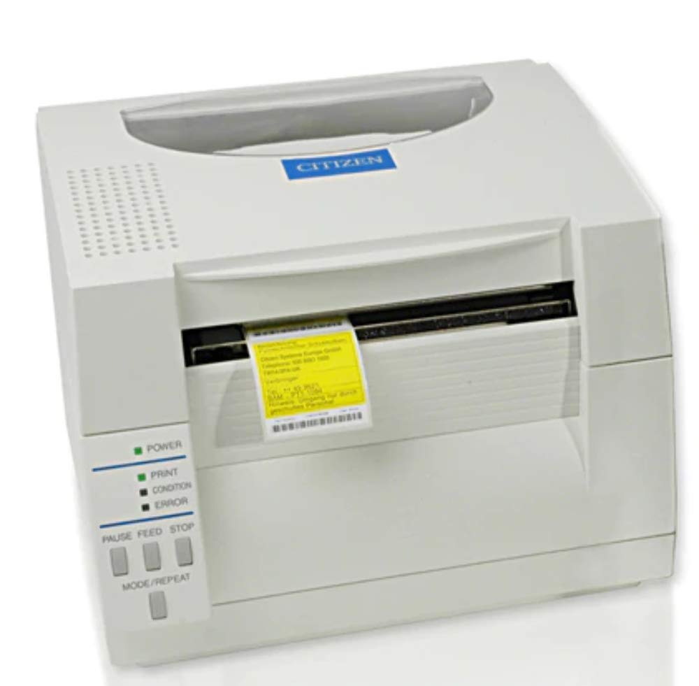 Citizen CL-S521 – Etikettendrucker (Thermodirekt, 203 DPI, 150 mm/Sek, Ethernet, Parallel, Seriell (RS-232), verkabelt, USB 1.1, serienmäßig) grau