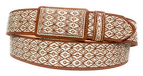 Cinto Bordado, Men's Western Embroidered Pitiado Style Belt (42)