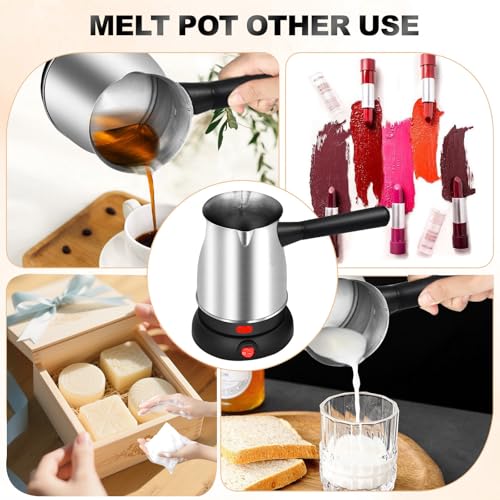 Image of Candle Making Kit with Wax Melter,Electric Candle Wax Melter for Candle Making, Stainless Steel Wax Melting Pot, 52IN Power Cord,Candle Making Supplies