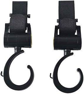 Chowcencen 2pcs / Set plástica mágica del palillo del bebé Cochecito de Gancho 360 del Gancho de la suspensión mágica Silla de Paseo de Coche de bebé del Carro Girar 360 Hook