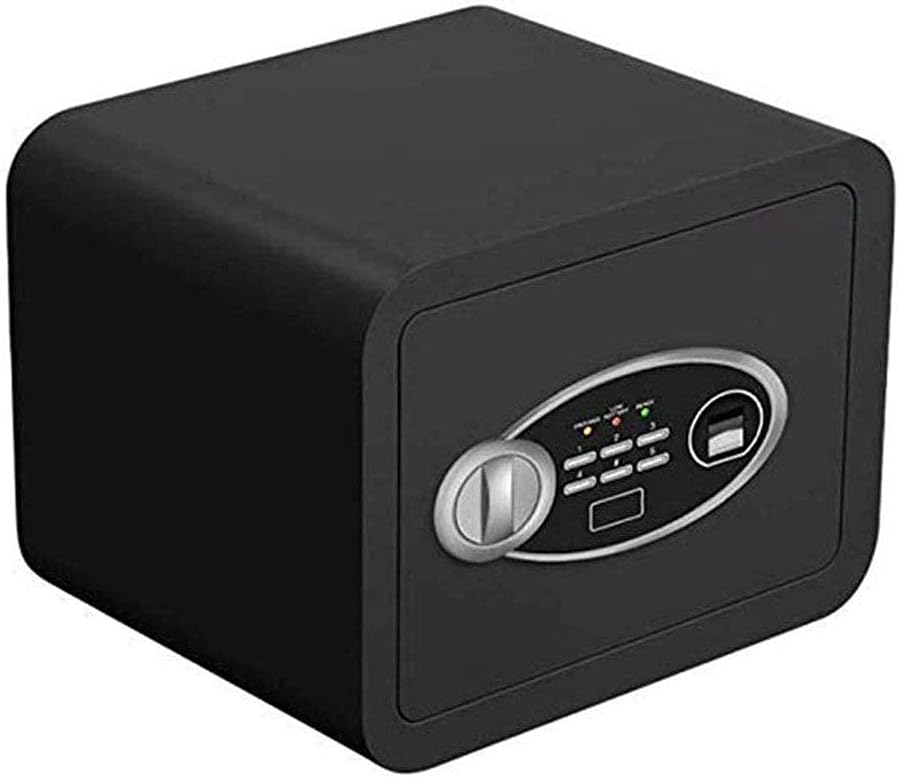 HQHYGM Safes S Wall Security Electronic Fingerprint Password Key Storage Cabinet with Partition Alarm System - Black -35X25X25Cm Safe