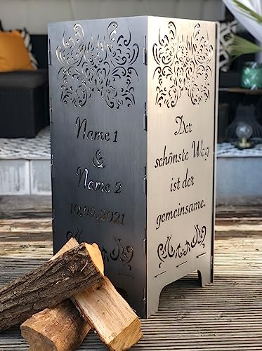EXTRAVAGANT® Feuertonne Hochzeit Hochzeitsgeschenk...