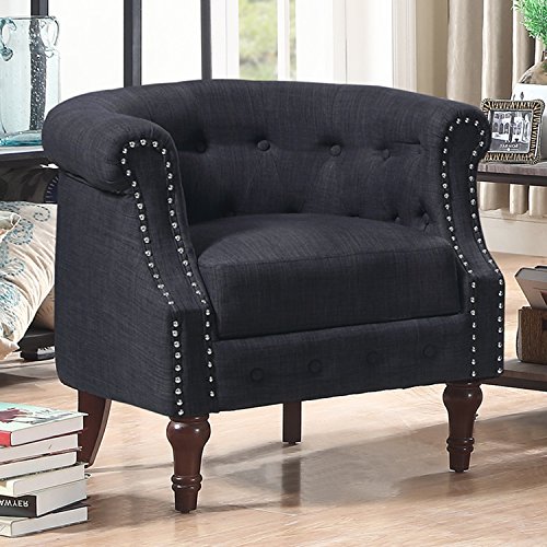 Rosevera C21 Barrel Chair, Charcoal