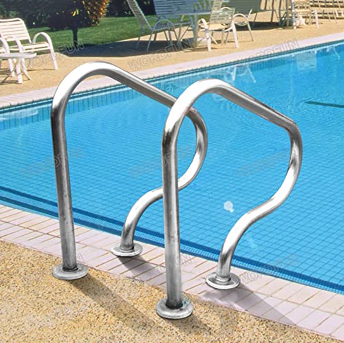 Set de 2 pasamanos de acero inoxidable para piscina miniatura 2