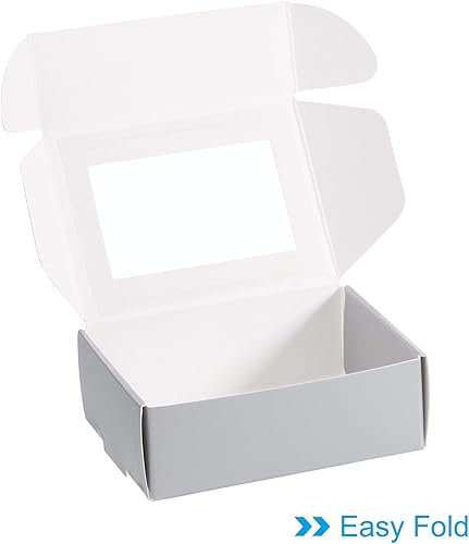 Miniatura 4 de PATIKIL Caja de jabón de papel de 3.5 x 2.5 x 1 pulgadas con ventana, paquete de 30 cajas de jabón caseras rectangulares para regalos de cumpleaños,