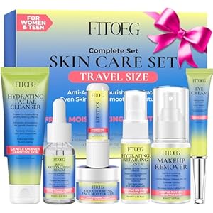 Womens Presents,Pores and skin Care,Skincare,Hydrated Anti-Ageing Facial Pores and skin Care Routine Set Package Merchandise for All Pores and skin Sort,Mild Pores and skin Care Set Reward for Teenagers 10-12 16-18& Valentines Day Reward for Her Journey Dimension