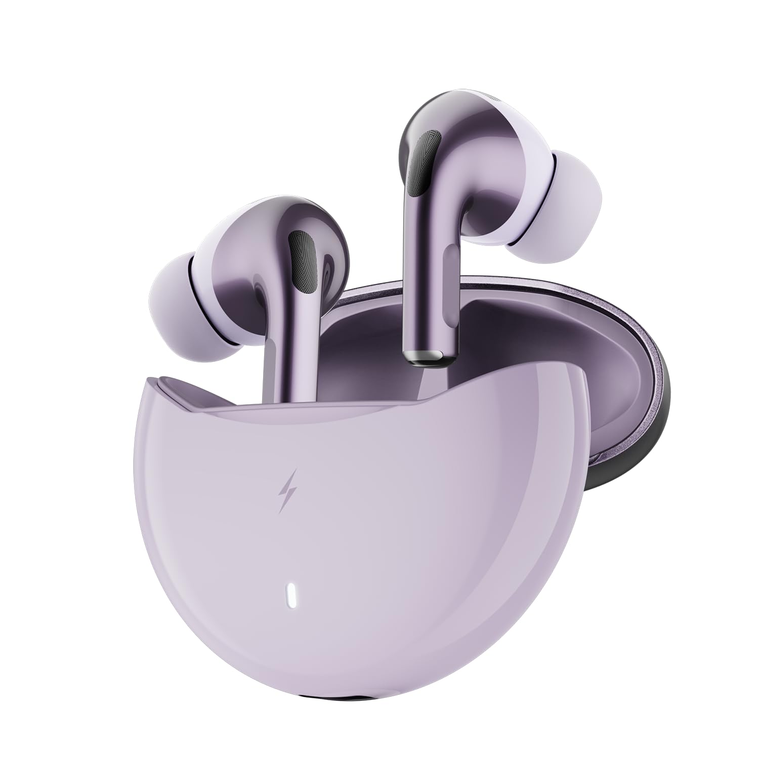 fire-boltt aero pro tws earbuds custom eq, wireless bluetooth 5.4,music & app support,50h playtime,fast charging case, 50ms low latency for gaming,touch controls, ipx4 waterproof, clear calls - lilac