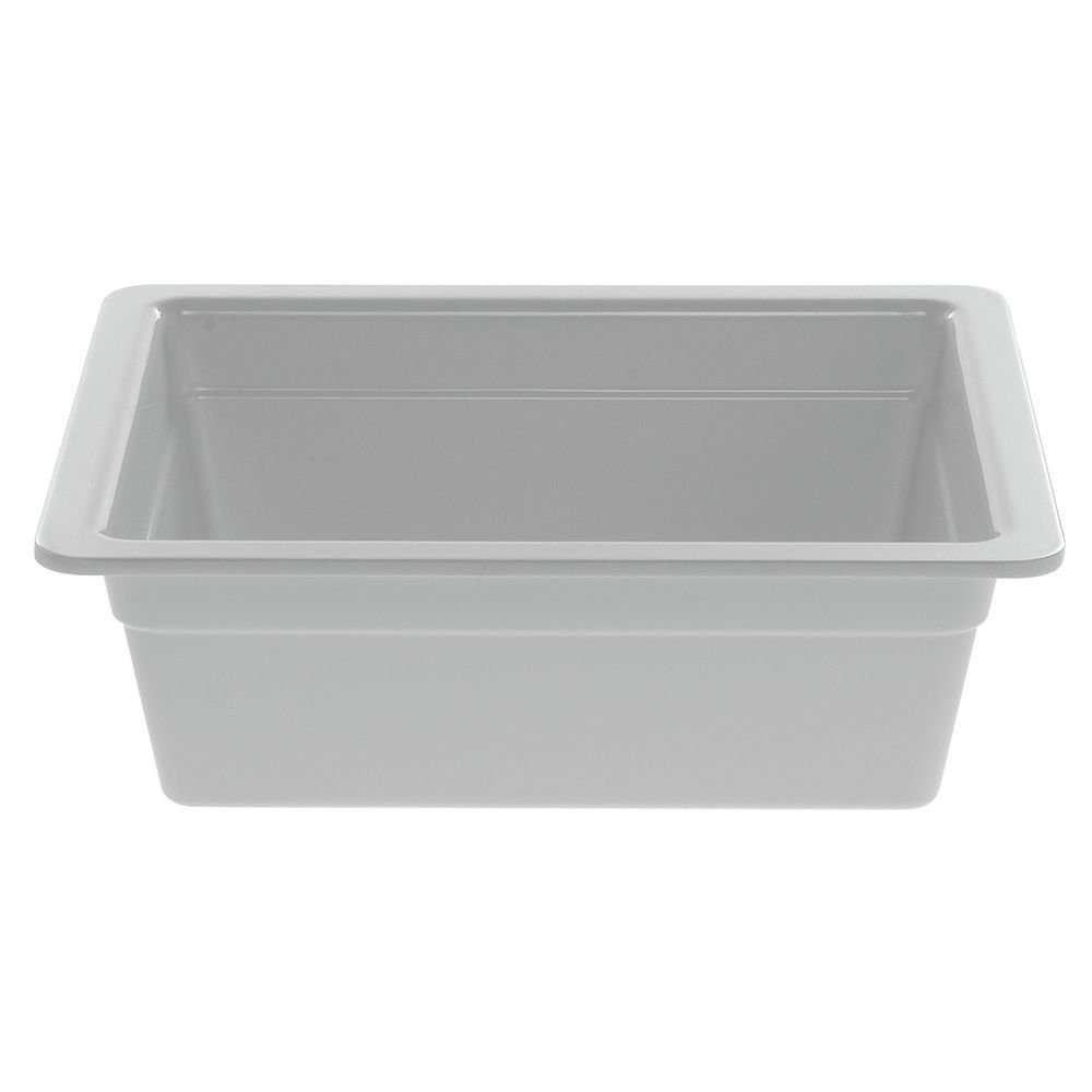 Serving Bowl Display Bowl 1/2 Size White Melamine - 10 3/8" L x 12 3/4" W x 4" H by HUBERT – Plastic, White, Model H0031-WHITE