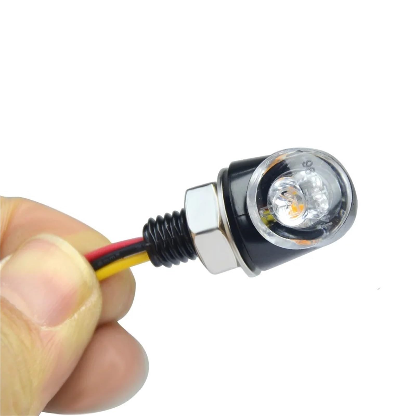 Światła kierunkowskazów Włącz Lampę Kierunkowskazów | 8mm kierunkowskazy Lampa kierunkowskazów DRL Światła stopu(4pcs white yellow)