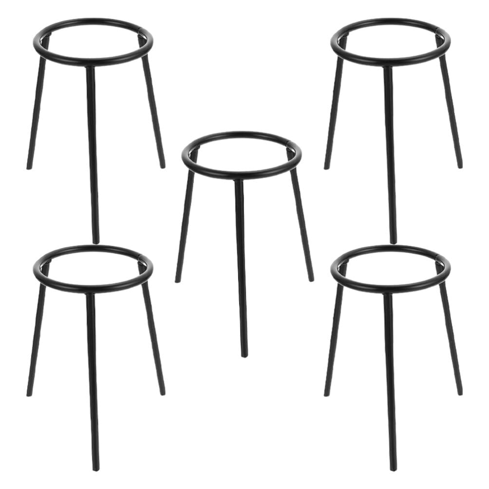 HOMSFOU 5pcs Lab Tripod Stand Lab Metal Burner Tripod Lamp Support Stand Chemistry Teaching Trivets Labs Supplies for Laboratory Lamp