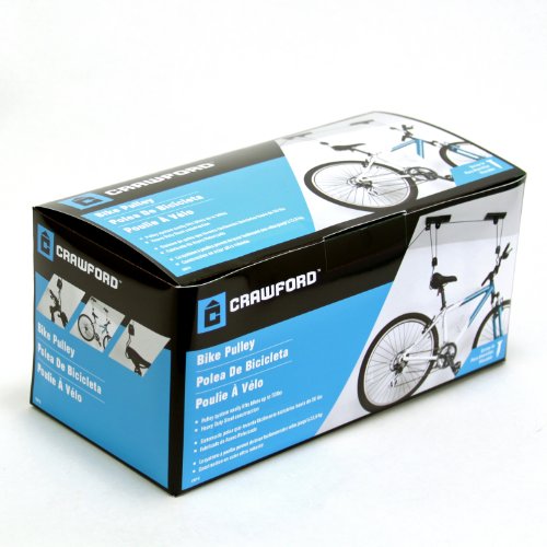 Crawford CBP-6 Ceiling Mounted Bike Pulley Storage System, Black