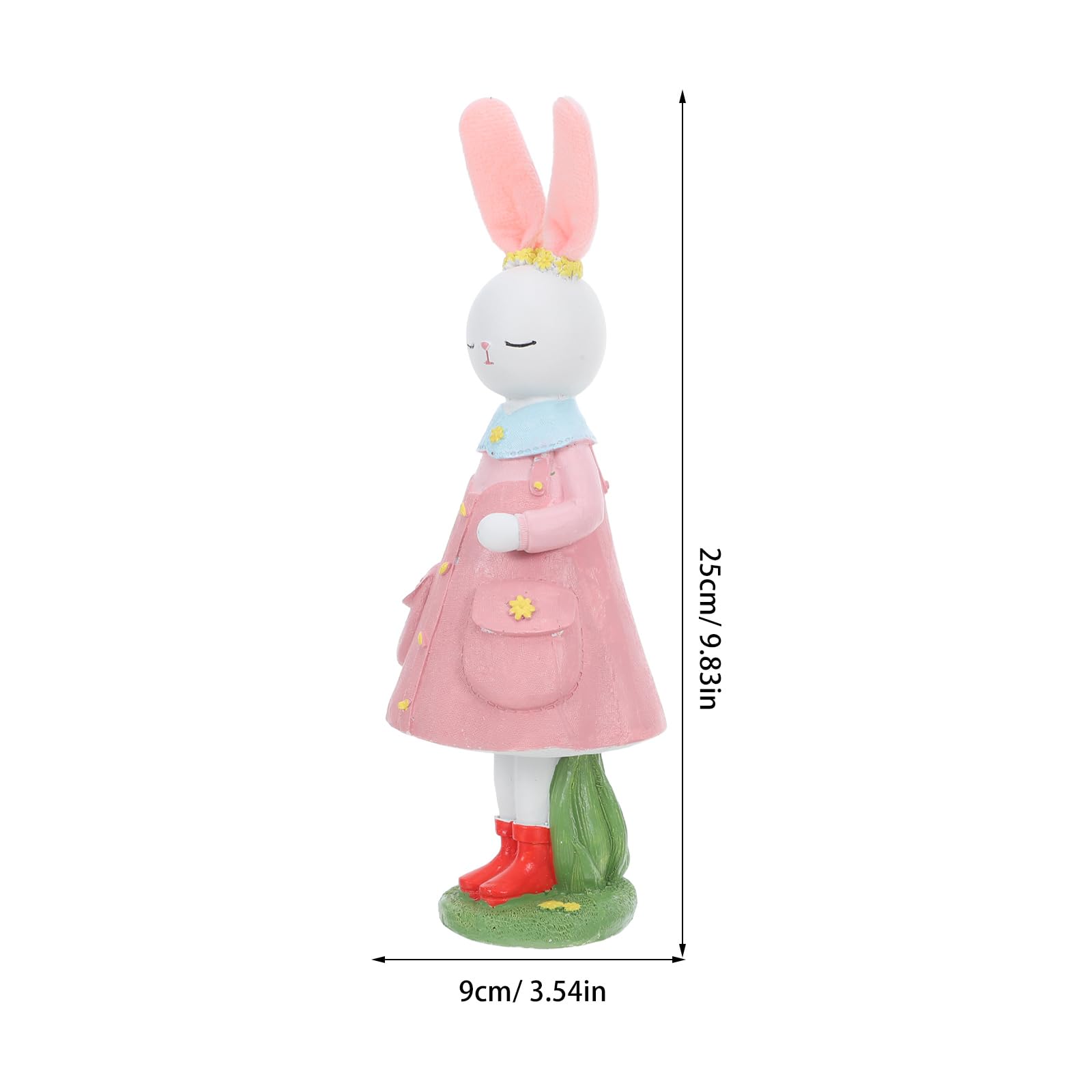 Alipis Statuina Resistente Sbiadimento e Deformazione Coniglietto Pasquale e in Resina Rosa, Decorazione Primaverile per Centrotavola Decorazioni la Casa a