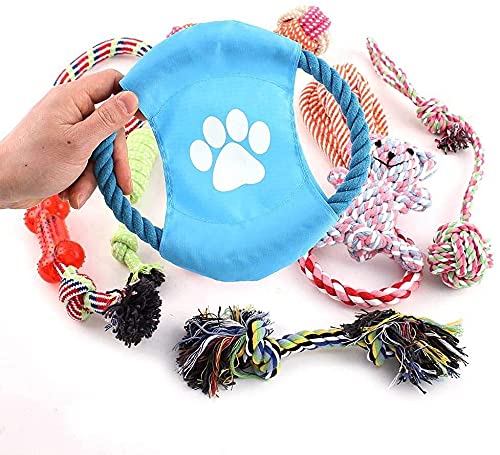 VIROSA-Dog-Rope-Toys-Pack-of-10-Chew-Toys-For-Puppy-Interactive-Toys-For-Dogs-Cotton-Rope-Toys-For-Dogs-Cotton-Toys-For-Puppy-Ideal-for-SmallMediumLarge-Dogs