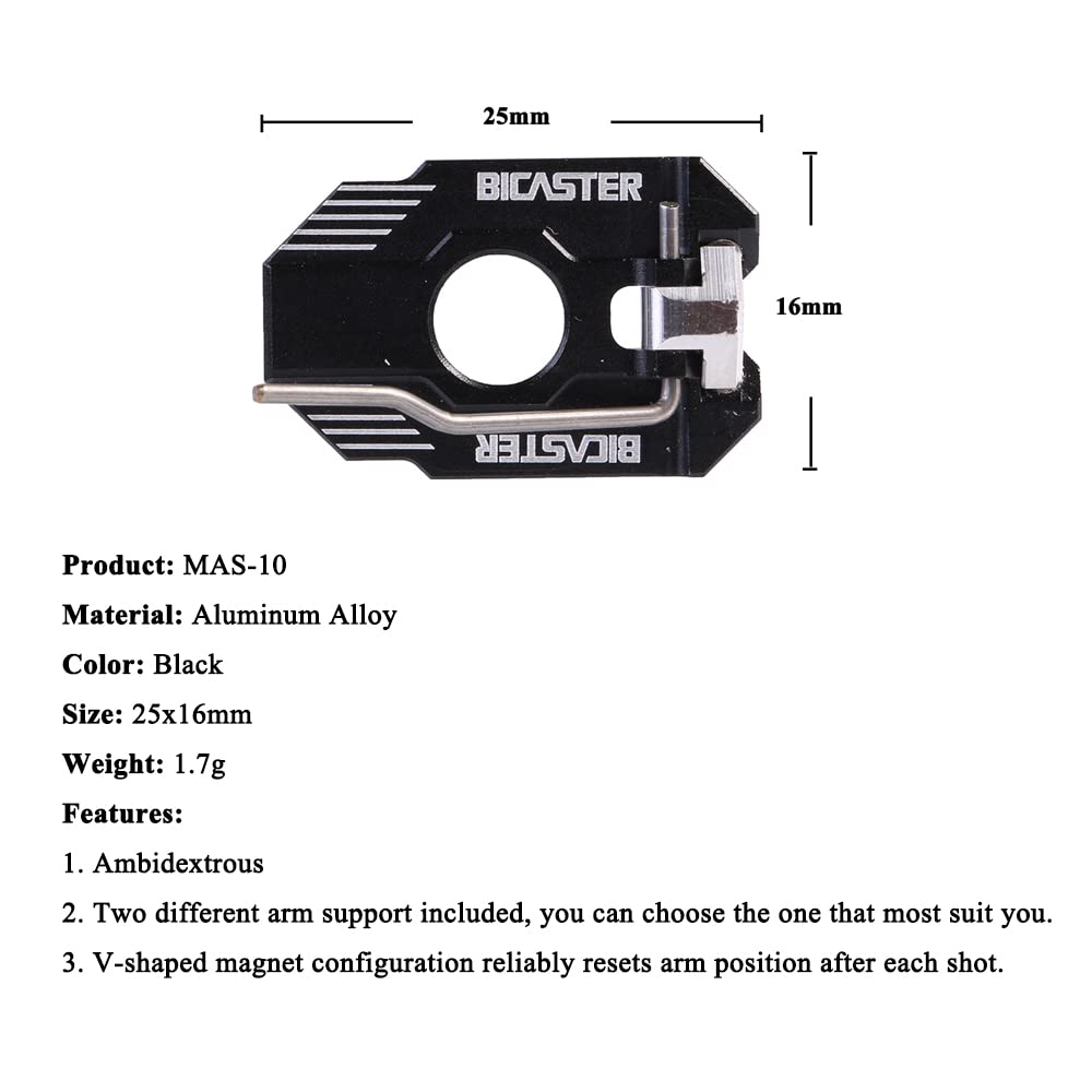 BICASTER Cuscino per tiro con l'arco + Freccia Resto Ambidestro Rimbalzo magnetico - 1 set