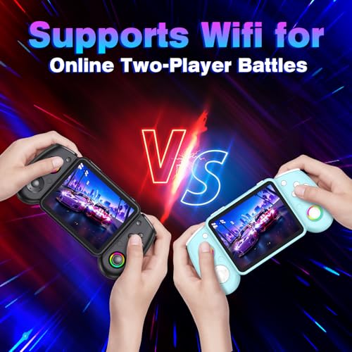 Image of RG43H Pro Retro Handheld Game Console, 4.3 Inch Retro Gaming Console with 4000mAh Battery, RK3562 Opensource Hand Held Games Console, EmuELEC&RGBOX Dual Systems Video Console, HDMI TV Output,Baby Blue