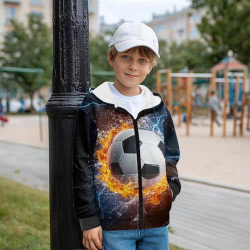 Girl's Zip Up Hoodies Long Sleeve Pullover Sweatshirts Hooded for Unisex Kids with Pockets3