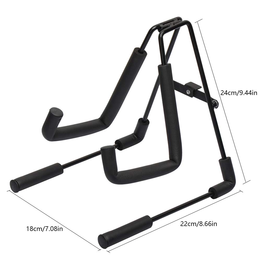 Soporte para Violín Ukelele, Soporte Plegable de Ukeleles, Mandolinas y Violines de Forma"A" - Metal, Color Negro