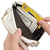 ZOOEASS Damen-Geldbörse aus Leder, große Öffnung für einfachen Zugriff, mit Handgelenkschlaufe, Weiß, small, Münzbörsen #1
