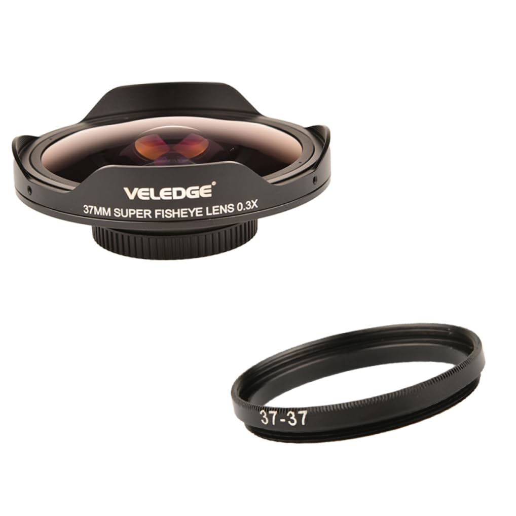 Adaptateur d'objectif Fisheye 37 mm 0, 3X HD Adaptateur Grand Angle Caméra Accessoires Les