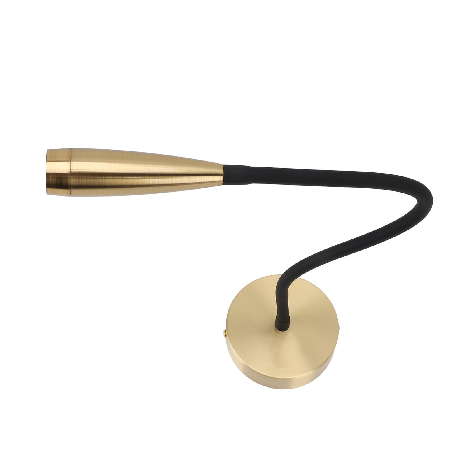 Lámpara de Lectura Montada en la Pared con Cuello de Cisne, Lámpara Cableada Ajustable de 3W y 200lm para Dormitorio de Aluminio