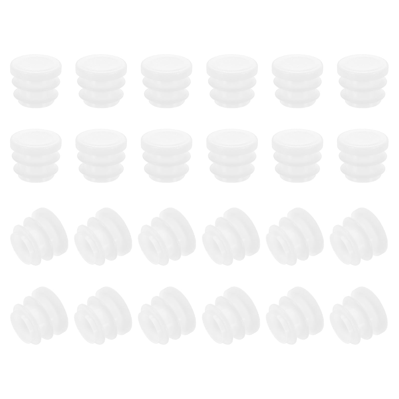 PATIKIL Lot De 16 Bouchons Ronds En Plastique De 50 Mm Pour Tubes Ronds