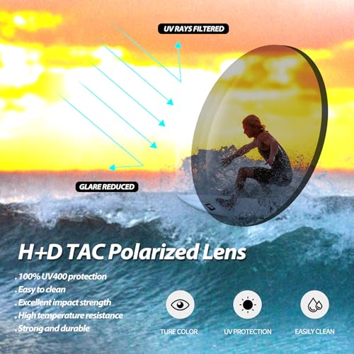 Image of Joopin Polarized Sunglasses Men Women UV400 Protection, Big Chunky Square Sun Glasses, Designer Shades Retro Sunnies Driving
