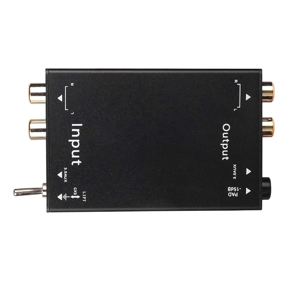 Transformador de aislamiento de audio RCA PRO RX2 eliminador de ruido de 20 Hz-20 kHz para sonido