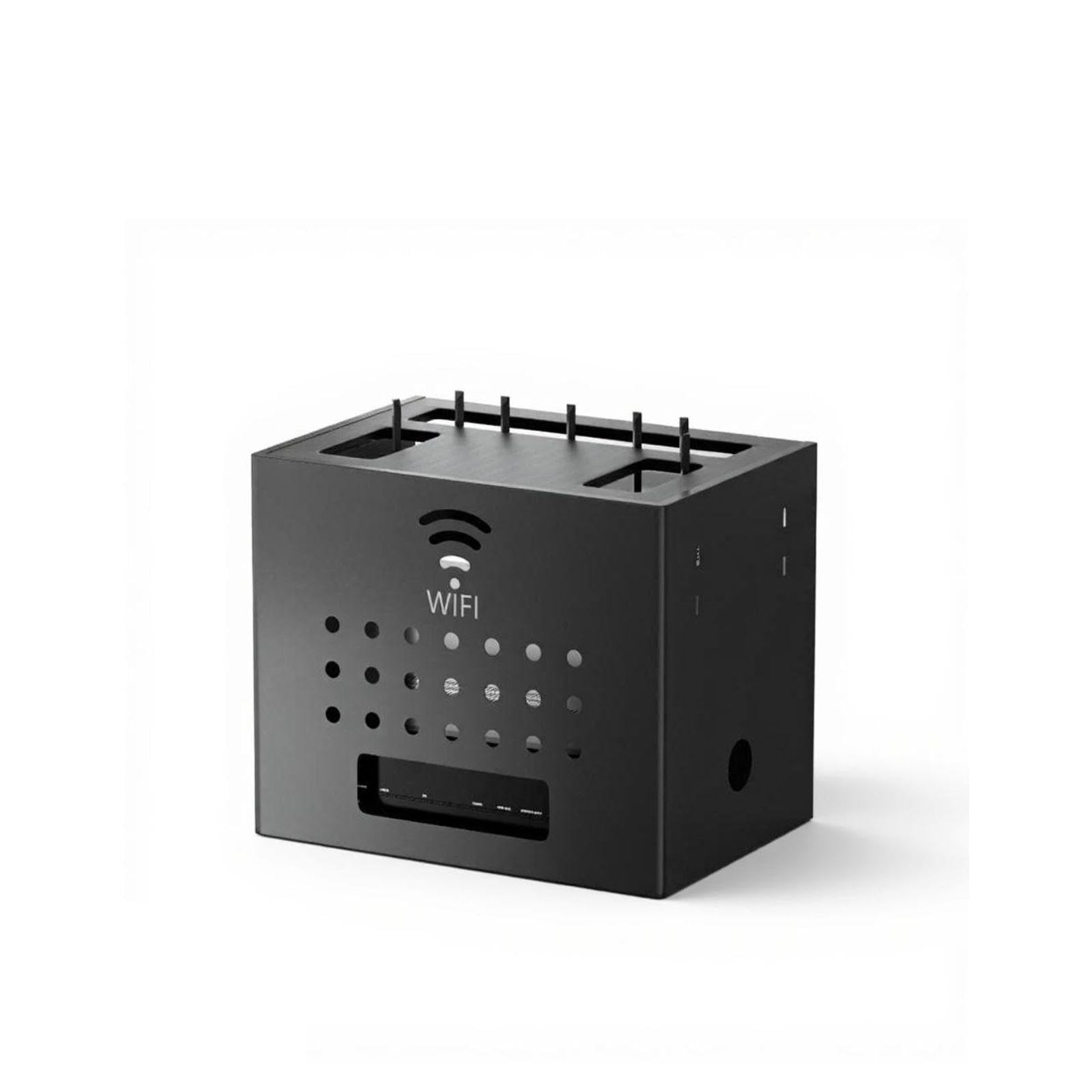 Enakshi® High-quality router storage box, no drilling required, wireless WiFi TV set-top box holder, optical modem stand. 2 Tier Matte Black|Home & Garden | Furniture | Sofas Loveseats & Chaises-image-6