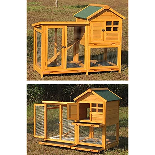 outdoor product Hühnerstall Aus Holz Im Freien, Doppellagiges Kaninchennest, Wetterfestes Tierhaus Und Geflügelstall Mit… – Bild 8