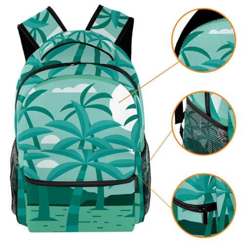 Sac à dos de voyage palmier multicolore pour les cours et les sorties du week-end