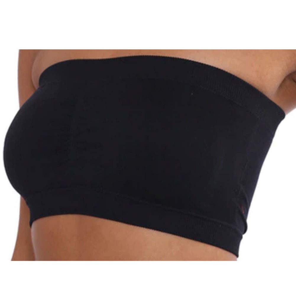 LAVRA Women's Plus Size Bandeau Bra, Strapless Basic Layer Tube Top with Removable Padding 2X 3X 4X