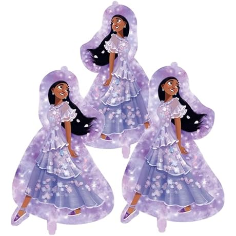 3 pc Isabela Encanto Birthday Party Supplies Foil Doll Balloon Decor