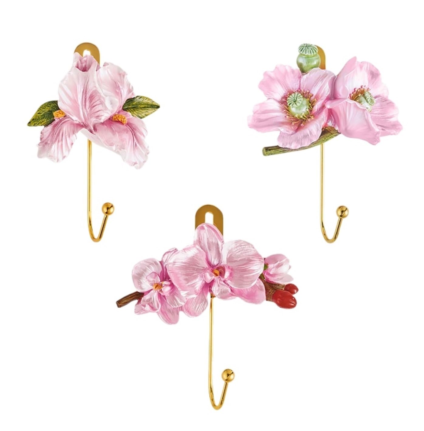 Azhkjkzh E Coats Hooks Wall Mounted Resin Flower Wall Hooks Mounted For Hanging Coat Hat Key Towel Handbag Clothes Towel(E)