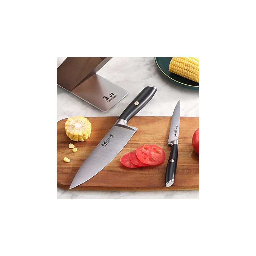 Cangshan L Series 3-Piece Starter Knife Set, Forged German Steel, Black, 1026917