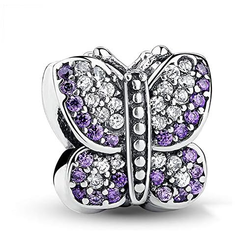 Abalorio de mariposa con cristales australianos de plata de ley 925 Cover