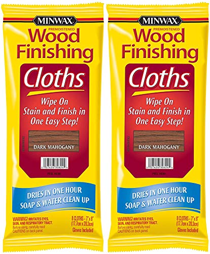 Minwax 308240000 Wood Finishing Clothes, Dark Mahogany 2 Pack