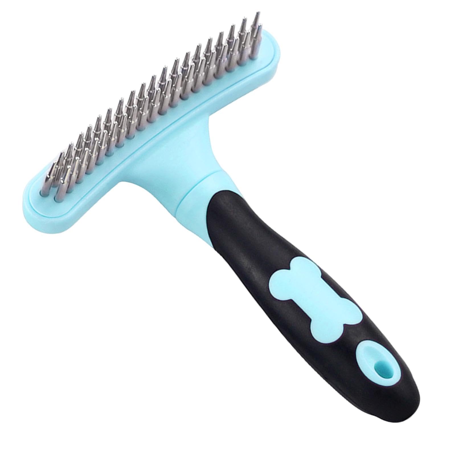 Dog Undercoat Rake, Dog Brushes For Shedding, Double Row Stainless Steel Pins Dog Brushes, Dog Dematting Brush Comb, Pet Grooming Rake, Undercoat Brush For Dog Grooming