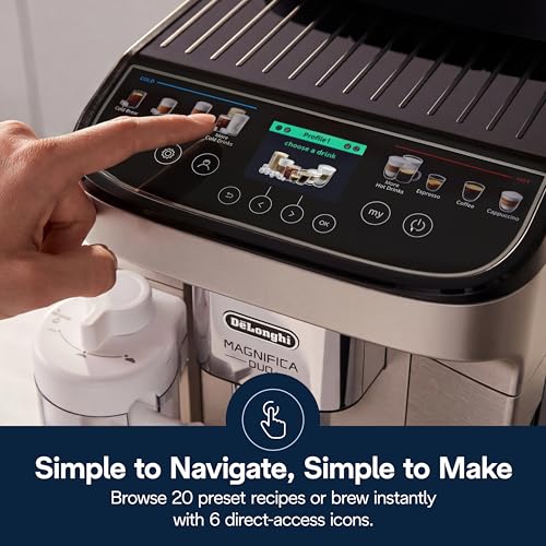 De'Longhi Magnifica Duo Automatic Espresso Machine, Milk Frother, Silver - image 7