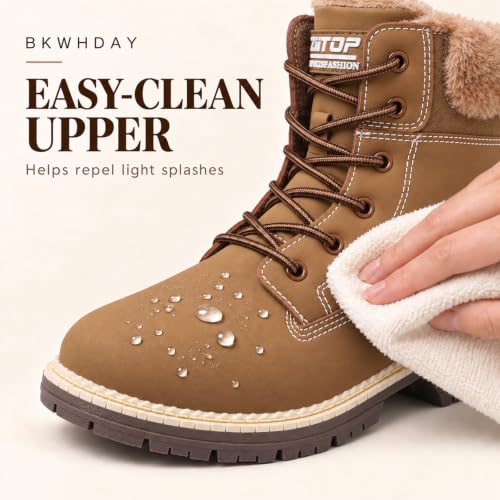 BKWHDAY Winter Boots for Women Snow Boot Waterproof Non Slip - image 4