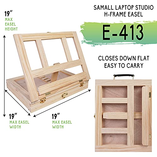 Tavolozza 26Pcs Tabletop Easel Painting Set, Wooden Mixed Media Art Easel Kit With Tabletop Easel, 12 Colors Acrylic Paints, 5 Pcs Canvas Panels, Portable Painting Easel For Beginners, Kids, Adults #TOP5
