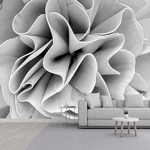 LGLLDF Three-dimensional Relief Flowers 3D Wall Mural, Modern Minimalist Self-Adhesive