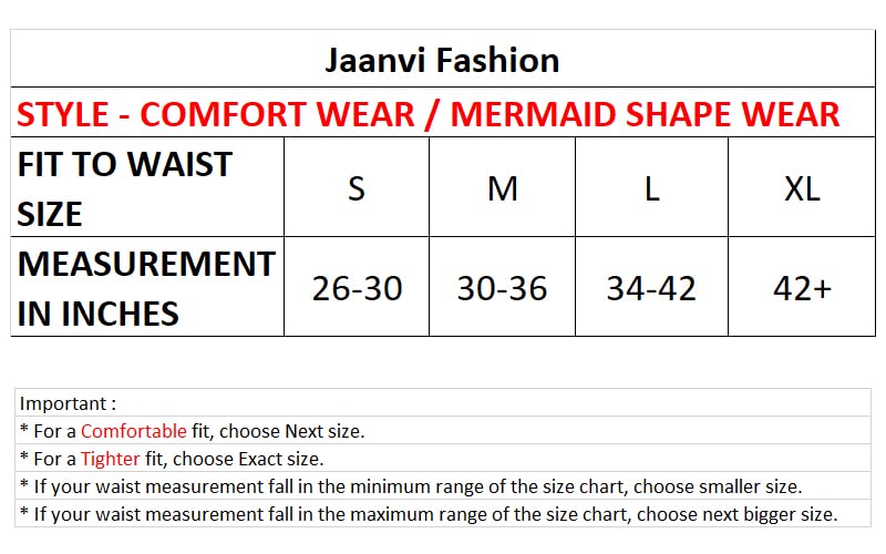 Image of Jaanvi fashion Women's Cotton Mermaid Saree Shapewear,Petticoat,Skirt, Comfortwear