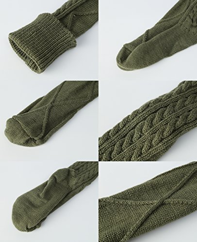 Floral Find Women's Cable Knit Knee-High Winter Boot Socks Extra Long Thigh Leg Warmers Stocking #TOP4