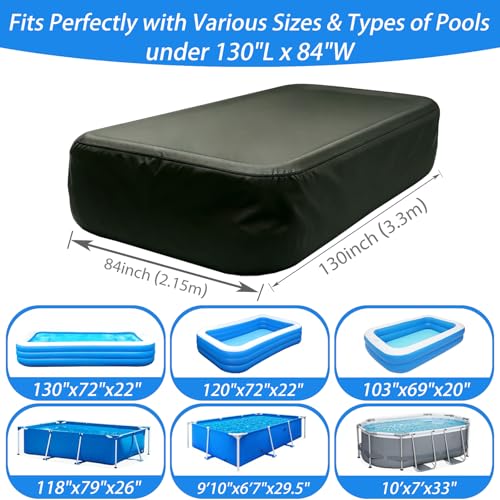 Cobertor rectangular para piscina inflable 130 x 84 pulg miniatura 3