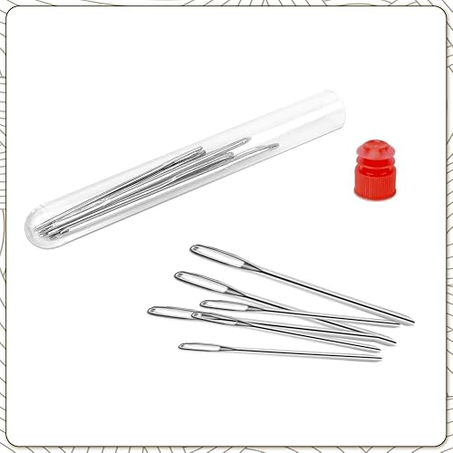 Miniatura 3 de Agujas de tejer, agujas de coser, agujas de ganchillo, agujas de hilo, aguja de zurcido, aguja de tapiz, 9 agujas romas de ojos grandes, agujas de